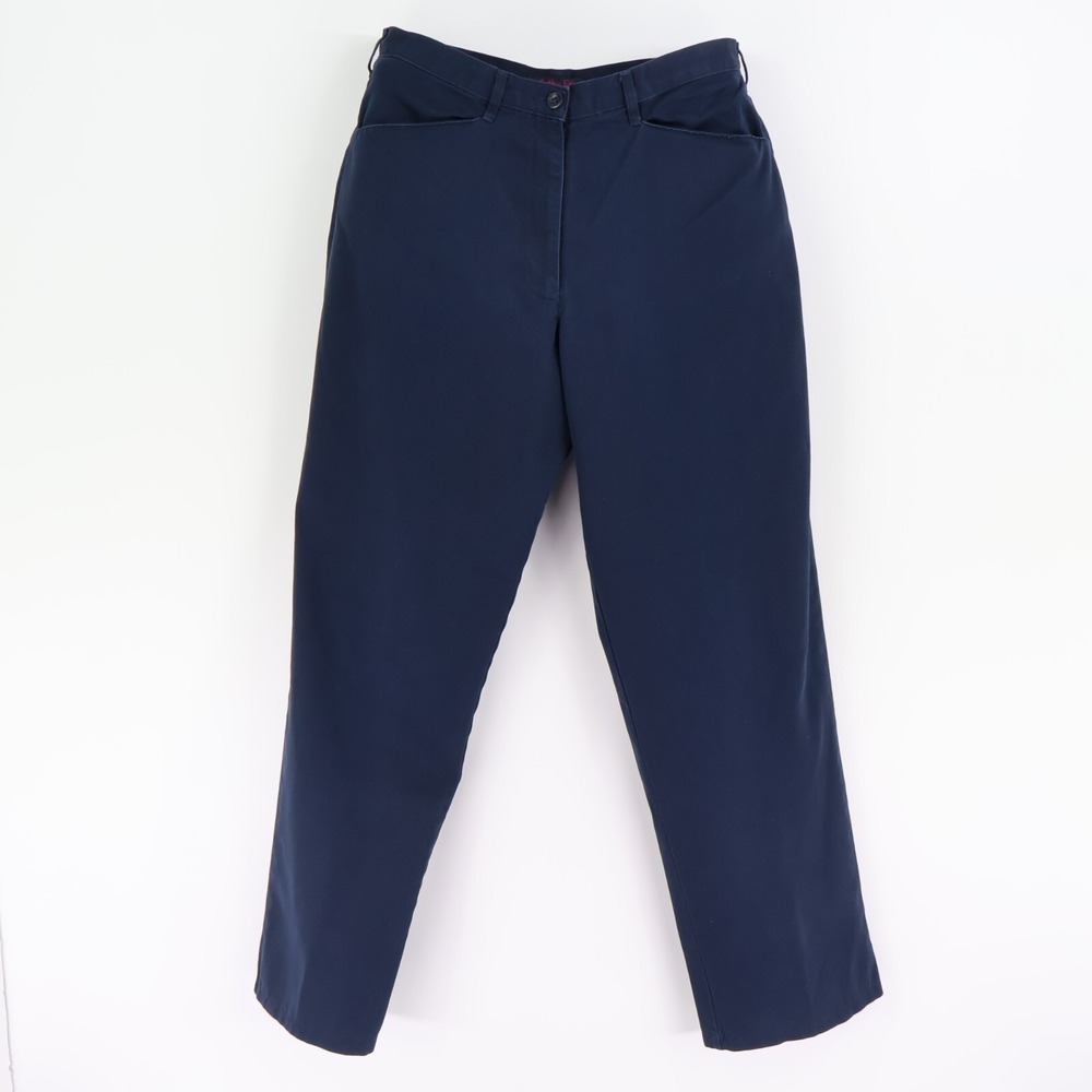 Cintas Pants Cathy Fit High Rise Straight Leg Womens Size‎ 10 Dark Blue Pockets